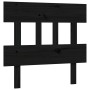 Bed frame with black solid wood headboard 100x200 cm by vidaXL, Beds and slatted bases - Ref: Foro24-3193330, Price: 130,83 €...