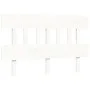 White solid wood bed frame with headboard 140x190 cm by vidaXL, Beds and slatted bases - Ref: Foro24-3193317, Price: 131,39 €...