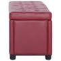 Otomana de almacenaje cuero sintético color vino tinto 87,5 cm von vidaXL, Bänke für Hallen und Lager - Ref: Foro24-281374, P...