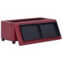 Otomana de almacenaje cuero sintético color vino tinto 87,5 cm von vidaXL, Bänke für Hallen und Lager - Ref: Foro24-281374, P...