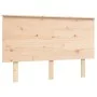 Double bed frame with solid wood headboard by vidaXL, Beds and slatted bases - Ref: Foro24-3193371, Price: 122,25 €, Discount: %