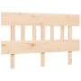 Bed frame with solid wood headboard 120x200 cm by vidaXL, Beds and slatted bases - Ref: Foro24-3193591, Price: 114,35 €, Disc...