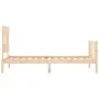 Bed frame with solid wood headboard by vidaXL, Beds and slatted bases - Ref: Foro24-3193301, Price: 89,19 €, Discount: %