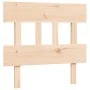 Bed frame with solid wood headboard by vidaXL, Beds and slatted bases - Ref: Foro24-3193301, Price: 89,19 €, Discount: %