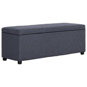 Bench with storage space 116 cm dark gray polyester by vidaXL, Benches for halls and storage - Ref: Foro24-281318, Price: 169...