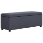 Bench with storage space 116 cm dark gray polyester by vidaXL, Benches for halls and storage - Ref: Foro24-281318, Price: 166...