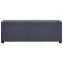 Bench with storage space 116 cm dark gray polyester by vidaXL, Benches for halls and storage - Ref: Foro24-281318, Price: 166...