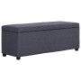 Bench with storage space 116 cm dark gray polyester by vidaXL, Benches for halls and storage - Ref: Foro24-281318, Price: 166...
