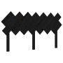Bed frame with black solid wood headboard 140x190 cm by vidaXL, Beds and slatted bases - Ref: Foro24-3193450, Price: 175,67 €...