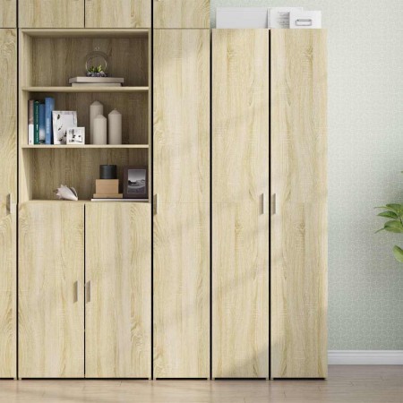 Aparador de madera de ingeniería roble Sonoma 30x42,5x185 cm