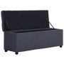 Bench with storage space 116 cm dark gray polyester by vidaXL, Benches for halls and storage - Ref: Foro24-281318, Price: 166...