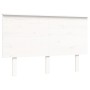 Double bed frame with white solid wood headboard by vidaXL, Beds and slatted bases - Ref: Foro24-3193372, Price: 143,74 €, Di...