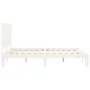 Estructura de cama con cabecero madera maciza blanco 160x200 cm de vidaXL, Camas y somieres - Ref: Foro24-3193607, Precio: 14...