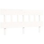 Weißer Massivholzbettrahmen mit Kopfteil 160x200 cm von vidaXL, Betten und Lattenroste - Ref: Foro24-3193607, Preis: 151,88 €...