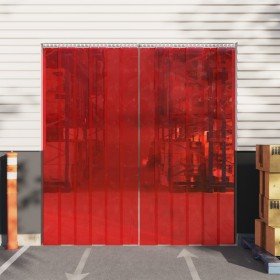 Tira de cortina para puertas PVC rojo 200x1,6 mm 10 m Tira de cortina para puertas PVC rojo 200x1,6 mm 10 m