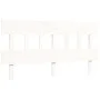 White solid wood bed frame with headboard 160x200 cm by vidaXL, Beds and slatted bases - Ref: Foro24-3193347, Price: 139,03 €...
