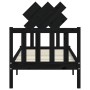 Single bed frame with black solid wood headboard by vidaXL, Beds and slatted bases - Ref: Foro24-3193430, Price: 118,41 €, Di...