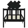 Single bed frame with black solid wood headboard by vidaXL, Beds and slatted bases - Ref: Foro24-3193430, Price: 116,87 €, Di...