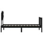 Single bed frame with black solid wood headboard by vidaXL, Beds and slatted bases - Ref: Foro24-3193430, Price: 118,41 €, Di...