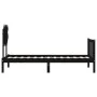 Single bed frame with black solid wood headboard by vidaXL, Beds and slatted bases - Ref: Foro24-3193430, Price: 116,87 €, Di...