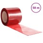 Tira de cortina para puertas PVC rojo 200x1,6 mm 50 m