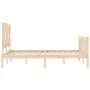 Estructura de cama con cabecero madera maciza 120x200 cm de vidaXL, Camas y somieres - Ref: Foro24-3193331, Precio: 113,52 €,...