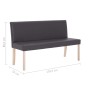 Kunstlederbank 139,5 cm grau von vidaXL, Bänke für Hallen und Lager - Ref: Foro24-281332, Preis: 179,19 €, Rabatt: %
