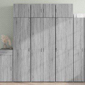 Aparador alto madera de ingeniería gris Sonoma 70x42,5x185 cm Aparador alto madera de ingeniería gris Sonoma 70x42,5x185 cm