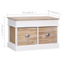 Flurbank aus Paulownia-Holz, 70 x 35 x 45 cm von vidaXL, Bänke für Hallen und Lager - Ref: Foro24-284079, Preis: 187,91 €, Ra...
