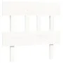White solid wood bed frame with headboard 90x200 cm by vidaXL, Beds and slatted bases - Ref: Foro24-3193322, Price: 92,43 €, ...