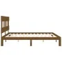 Honey brown solid wood bed frame and headboard 200x200 cm by vidaXL, Beds and slatted bases - Ref: Foro24-3193619, Price: 166...