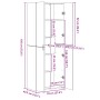 Aparador alto madera de ingeniería roble Sonoma 70x42,5x185 cm