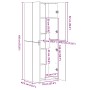 Aparador alto madera de ingeniería roble ahumado 70x42,5x185 cm
