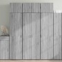 Aparador alto madera de ingeniería gris Sonoma 70x42,5x185 cm