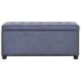 Otomana de almacenaje de piel sintética de ante gris 87,5 cm by vidaXL, Benches for halls and storage - Ref: Foro24-281376, P...
