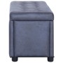 Otomana de almacenaje de piel sintética de ante gris 87,5 cm by vidaXL, Benches for halls and storage - Ref: Foro24-281376, P...