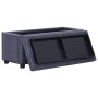 Otomana de almacenaje de piel sintética de ante gris 87,5 cm by vidaXL, Benches for halls and storage - Ref: Foro24-281376, P...