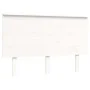 White solid wood bed frame with headboard 140x200 cm by vidaXL, Beds and slatted bases - Ref: Foro24-3193402, Price: 146,79 €...