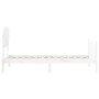 White solid wood bed frame with headboard 90x200 cm by vidaXL, Beds and slatted bases - Ref: Foro24-3193452, Price: 93,42 €, ...