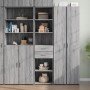 Aparador de madera de ingeniería gris Sonoma 45x42,5x185 cm en Aparadores | Comprar online en Foro24