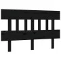 Bed frame with black solid wood headboard 140x190 cm by vidaXL, Beds and slatted bases - Ref: Foro24-3193320, Price: 171,22 €...