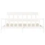 Estructura de cama con cabecero madera maciza blanco 200x200cm de vidaXL, Camas y somieres - Ref: Foro24-3193357, Precio: 153...