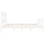 Estructura de cama con cabecero madera maciza blanco 200x200cm de vidaXL, Camas y somieres - Ref: Foro24-3193357, Precio: 153...