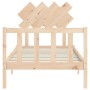 Bed frame with solid wood headboard by vidaXL, Beds and slatted bases - Ref: Foro24-3193431, Price: 90,16 €, Discount: %