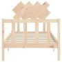 Estructura de cama con cabecero madera maciza de vidaXL, Camas y somieres - Ref: Foro24-3193431, Precio: 88,95 €, Descuento: %