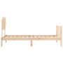 Bed frame with solid wood headboard by vidaXL, Beds and slatted bases - Ref: Foro24-3193431, Price: 90,16 €, Discount: %