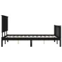 Bed frame with black solid wood headboard 140x190 cm by vidaXL, Beds and slatted bases - Ref: Foro24-3193385, Price: 179,96 €...