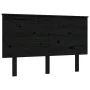 Bed frame with black solid wood headboard 140x190 cm by vidaXL, Beds and slatted bases - Ref: Foro24-3193385, Price: 179,96 €...
