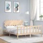 Bettgestell mit Massivholzkopfteil 160x200 cm von vidaXL, Betten und Lattenroste - Ref: Foro24-3193476, Preis: 131,36 €, Raba...