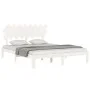 Estructura de cama con cabecero madera maciza blanco 160x200 cm de vidaXL, Camas y somieres - Ref: Foro24-3193737, Precio: 15...